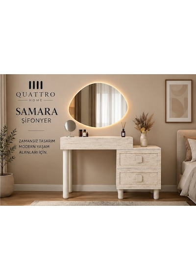 Samara Makyaj Masası Krem