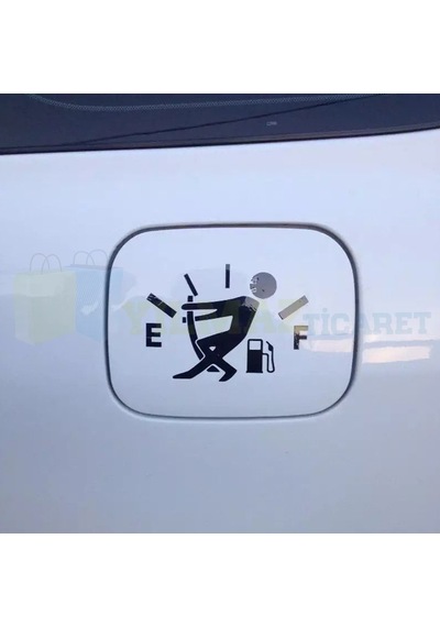 Araba Yakıt Deposu Kapağı Oto Sticker Araç Yapıştırma Etiket 12 X 8 Cm