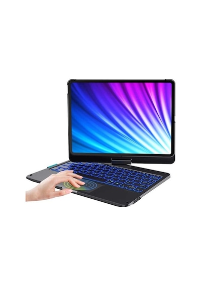 Apple Uyumlu iPad  Air 4 Air 5 10.9" Kılıf Kablosuz Dönebilen Klavye
