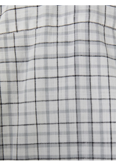 Lcwaıkıkı Classic Gri Regular Fit Ekose Poplin Erkek Gömlek