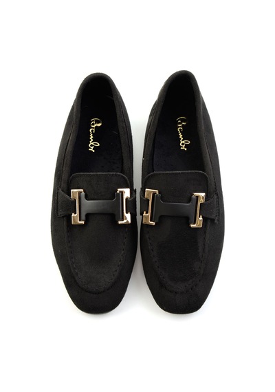 Bambi Siyah Kadın Loafer Ayakkabı K01688012272 Siyah