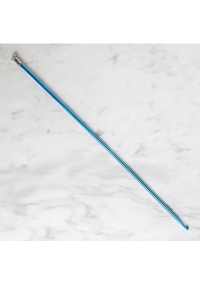Abarta 4,0mm Renkli Metal Uzun Gagalı Örgü Şiş Tunus Tığ 35cm-mavi 1 Adet