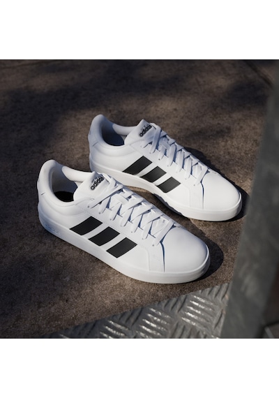 Adidas Grand Court Base 3.0 Jr4613 Erkek Sneaker Beyaz - Siyah