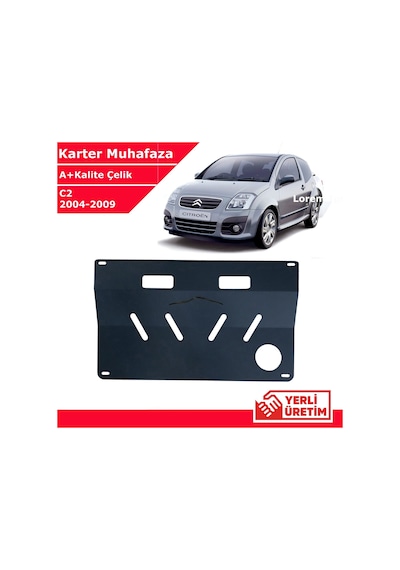 Citroen C2 2004-2009 Çelik Karter Muhafaza Çelik Koruma Sacı A+ Kalite Yerli Üretim