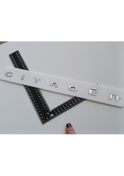 Citroen Yeni Nesil Boşluklu Krom Bagaj Yazısı 3m 3d Abs
