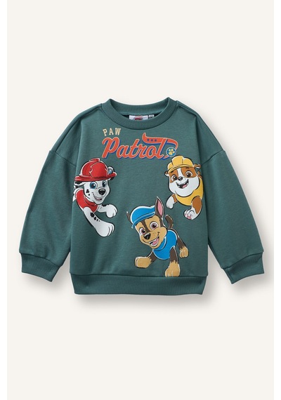 Defacto Paw Patrol Oversıze Sweatshirt Erkek Bebek I3541a526wngn501 Yeşil-gn501