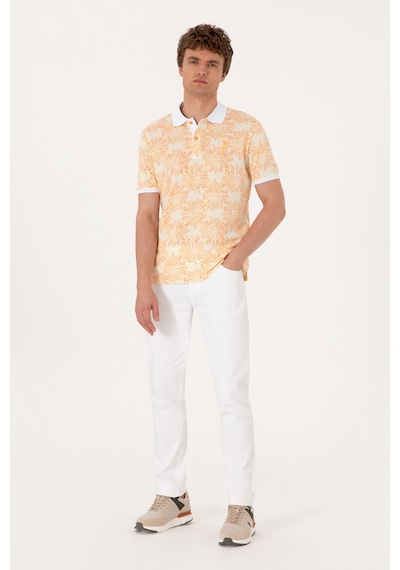 U.S. Polo Assn. Erkek Regular Fit Polo Yaka Turuncu Tişört 50299618-VR202