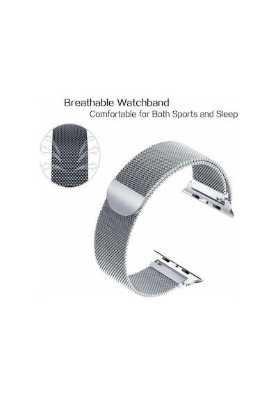 Apple Uyumlu  Watch Se 40 MM Milano Loop Çelik Kordon 40 MM Kayış