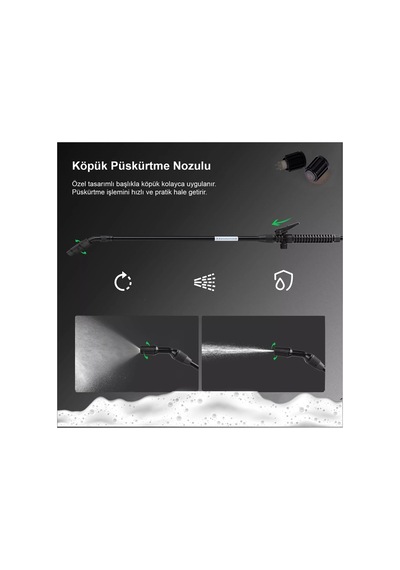 5 Litre 2'1 Basınçlı Köpük Püskürtme El Pompası 4x Sıvı Nozul Ve 1x Köpük Nozul Püskürtücü