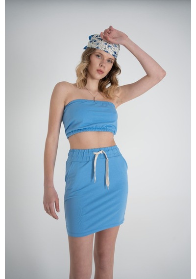 Holly Lolly Straplez Crop Toa Büstiyer Mavi