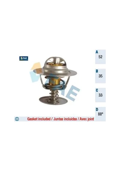 Termostat 88 Escort Focus Mondeo Connect 1.8d-1.8tdcı 89 07 Transıt 2.5d Fae 1634617
