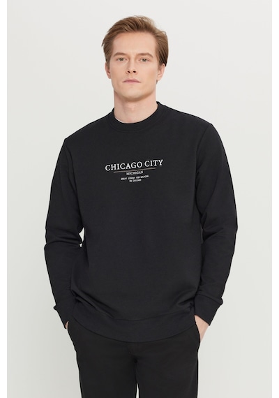AC&Co / Altınyıldız Classics Erkek Sıyah 2 İplik Pamuklu Standart Fit Normal Kesim Bisiklet Yaka Sweatshirt Siyah AC&Co / Altınyıldız Classics Erkek Sıyah 2 İplik Pamuklu Standart Fit Normal Kesim Bisiklet Yaka Sweatshirt Siyah