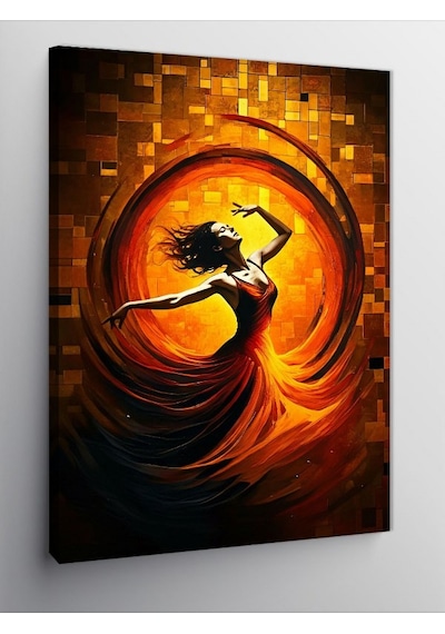 Kanvas Tablo Ateş Ve Kadın Dansı 50cmx70cm