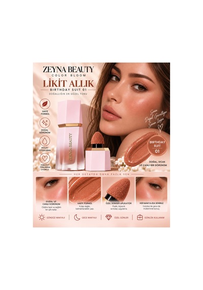 Color Bloom Likit Sıvı Allık Love Cake Pembe - 625561973 Diğer