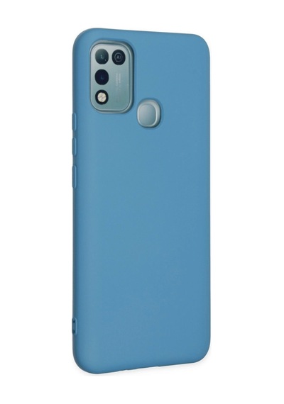 İnfinix Hot 10 Play Kılıf Nano İçi Kadife Silikon - Mavi -