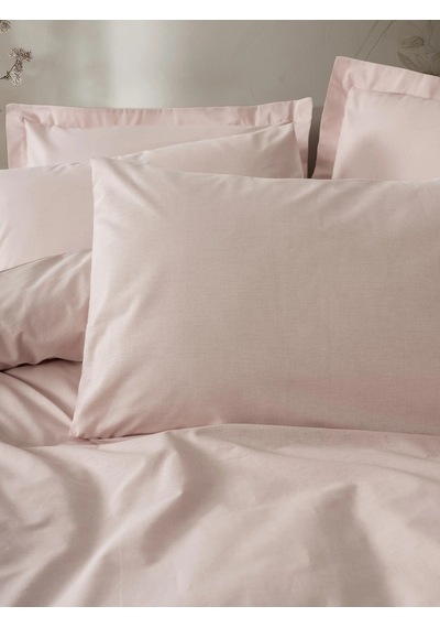 Cotton Box Plain Çift Kişilik Nevresim Takımı Pudra Görsel