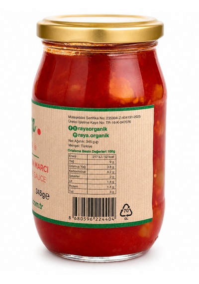 Organik Menemen Harcı 345 Gr Kahvaltılık Menemen Sosu 345 G