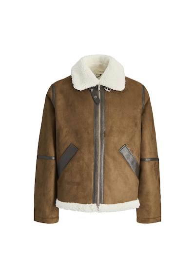 Jack & Jones Cole Aviator Erkek Mont Pilot Stil Kaban Kahverengi