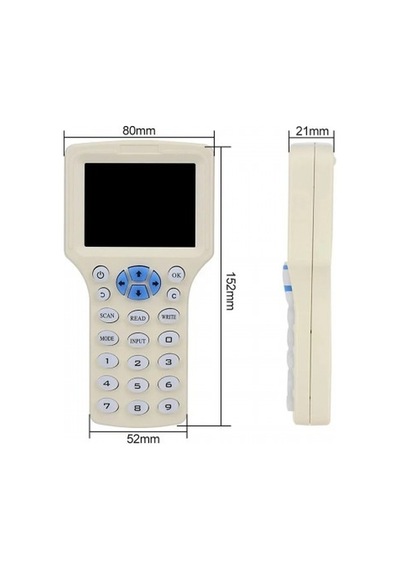 Zx-08cden 10 Frekans Rfid Okuyucu Yazıcı Kopyalayıcı El Tip Kutu 2.8 Ekran Sesli İkaz Nfc Şifreli Kart Anahtarlık