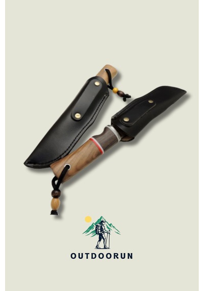Geleneksel S600 Bushcraft Kamp Bıçak - 23 Cm Kahverengi