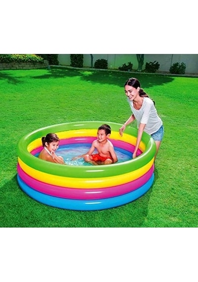 Bestway 51117 Renkli 4 Halkalı Şişme Havuz 157x46 CM Çok Renkli
