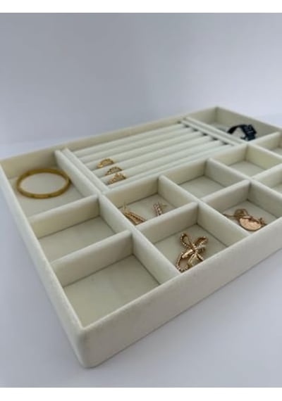 İstanbul Model Süet Kumaş Krem Renk 24/34 Cm Takı Sergileme Standı Diğer