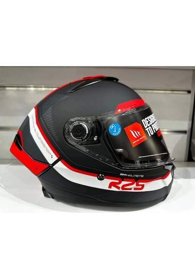 Mt Helmets Mt Thunder 4 Sv R25 B5 Motosiklet Kaskı Mat Siyah - Kırmızı