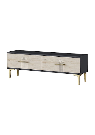Tsa1215at - İdatv120 Tv Stand, Tv Sehpası Antrasit - Traverten 120cm