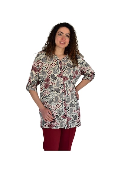 Kadın Büyük Beden Viskon Bluz Bgl-st04253 Bej