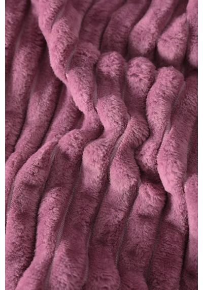 Merinos Modern Line 2 Parça Tek Kişilik Battaniye Seti - Mor