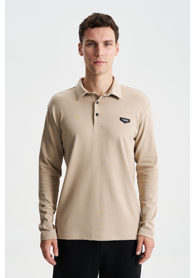 AR-MA Arma Erkek Slim Fit Çıt Çıt Düğmeli Polo Yaka İnterlok Sweatshirt 001