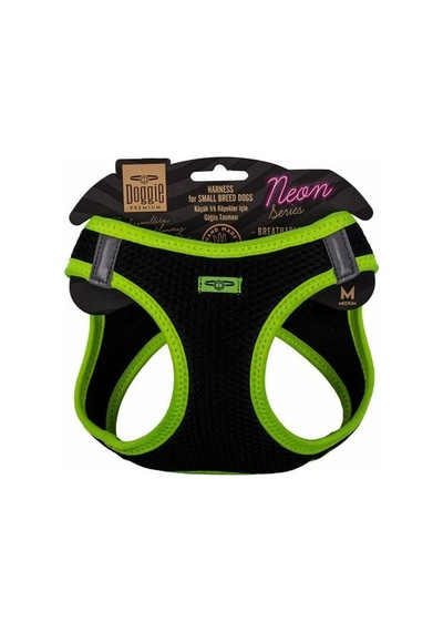 Doggie Havalı Dokuma Neon Küçük Irk Köpek Göğüs Tasması M Sarı 38-44 CM Sarı
