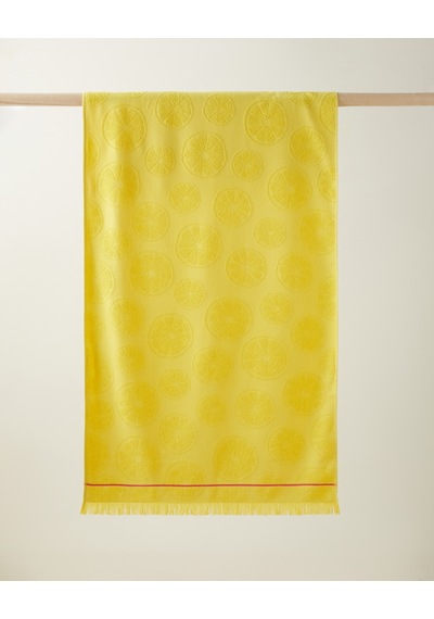Sweet Lemon Pamuk Plaj Havlusu 70x140 Cm Sarı