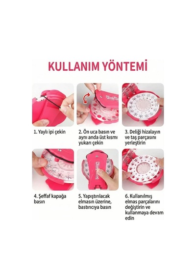 Shopexxtra Saç Taşı Yapıştırma Makinesi Ve 90 Adet Işıltılı Mücevher Seti - Kız Çocuk Saç Ve Moda Aksesuar