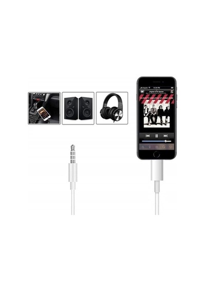 Apple Uyumlu İphone 7 8 X Max 11 12 Pro Lightning To Aux Kablo 1mt Araç Müzik Kulaklık Ses Aux Dönüştürücü