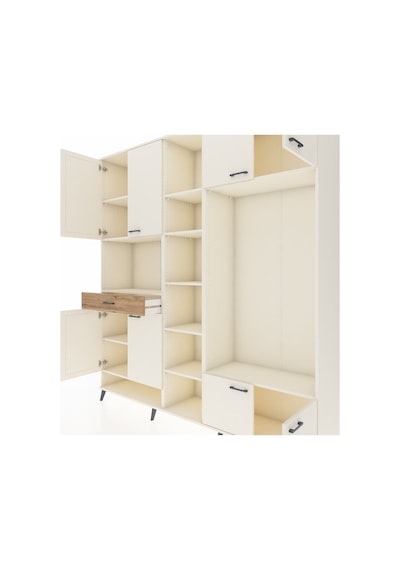 Hyperion Dolap 12 Raflı Tek Çekmeceli 8 Kapaklı 220x44x243 Aytaşı-aytaşı/çam Aytası/atlas Çam
