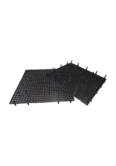 2 M2 8 Adet 50x50 Plastik Güvercin Kümes Taban Izgarası Siyah