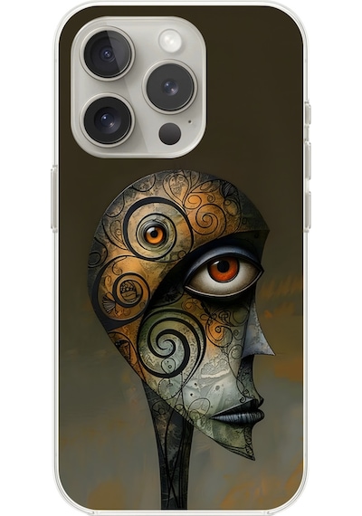 Apple Uyumlu iPhone 15 Pro Max Şeffaf Kılıf Tablo 2 Tasarımlı