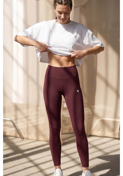 Woneagle Kadın Bordo Yüksek Bel Toparlayıcı Push Up Spor Tayt Bordo Bordo
