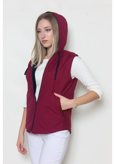 Cottoncool Kadın Içi Polar Yelek Bordo