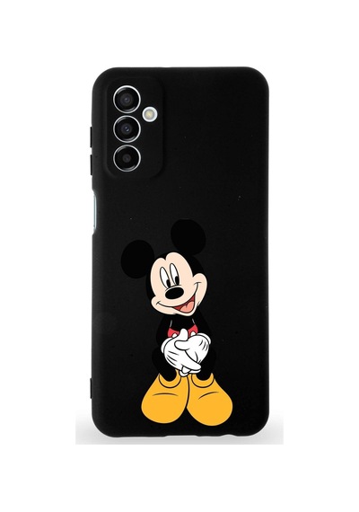 Samsung Galaxy M13 Uyumlu Lansman Kılıf Altı Kapalı Içi Kadife Mickey Mouse-a Tasarımlı Kapak Çok Renkli