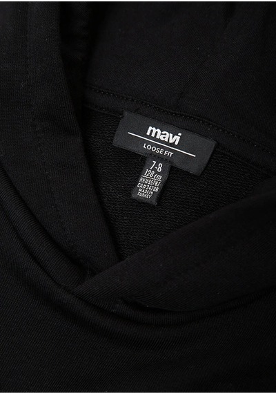Mavi Logo Kapüşonlu Siyah Erkek Çocuk Sweatshirt M6s10199-900