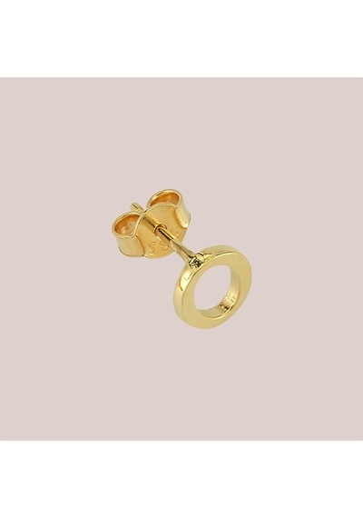 Goldkupe 14 Ayar Altın O Harf Küpe 0,43 Gr-1373