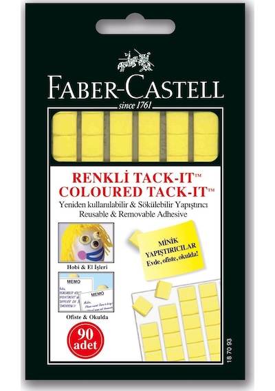 Faber Castell Tack-it Hamur Yapıştırıcı Karışık Renk 50 Gr 90 Ad.