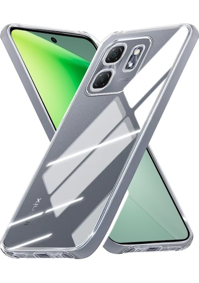 İnfinix Hot 50i / Smart 9 Kılıf Şeffaf Silikon Hibrit Case Kapak Şeffaf