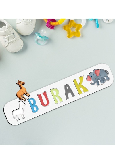 Bk Toys Çocuklara Özel Isimli Ahşap Eğitici Yapboz Puzzle-3