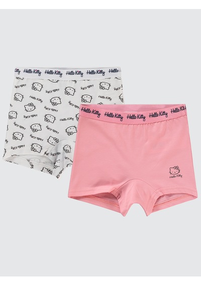 Hello Kitty Kız Çocuk 2'li Boxer Set 2-10 Yaş Pembe