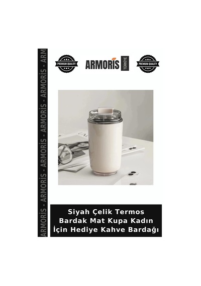 Siyah Çelik Termos Bardak Mat Kupa Kadın İçin Hediye Kahve Bardağı Diğer