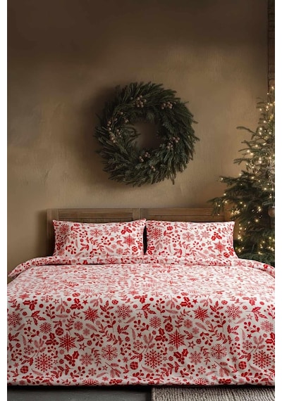 Cotton Collection Kışlık Pazen Tek Kişilik Nevresim Seti Floral Renkli