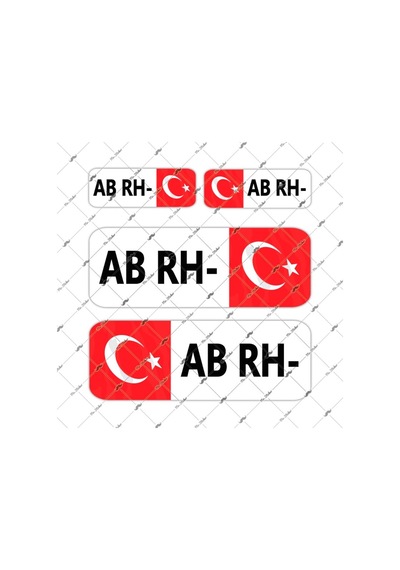Bay Etiket Bt08 Reflektif Ab Rh Negatif () Kan Grubu Sticker Seti